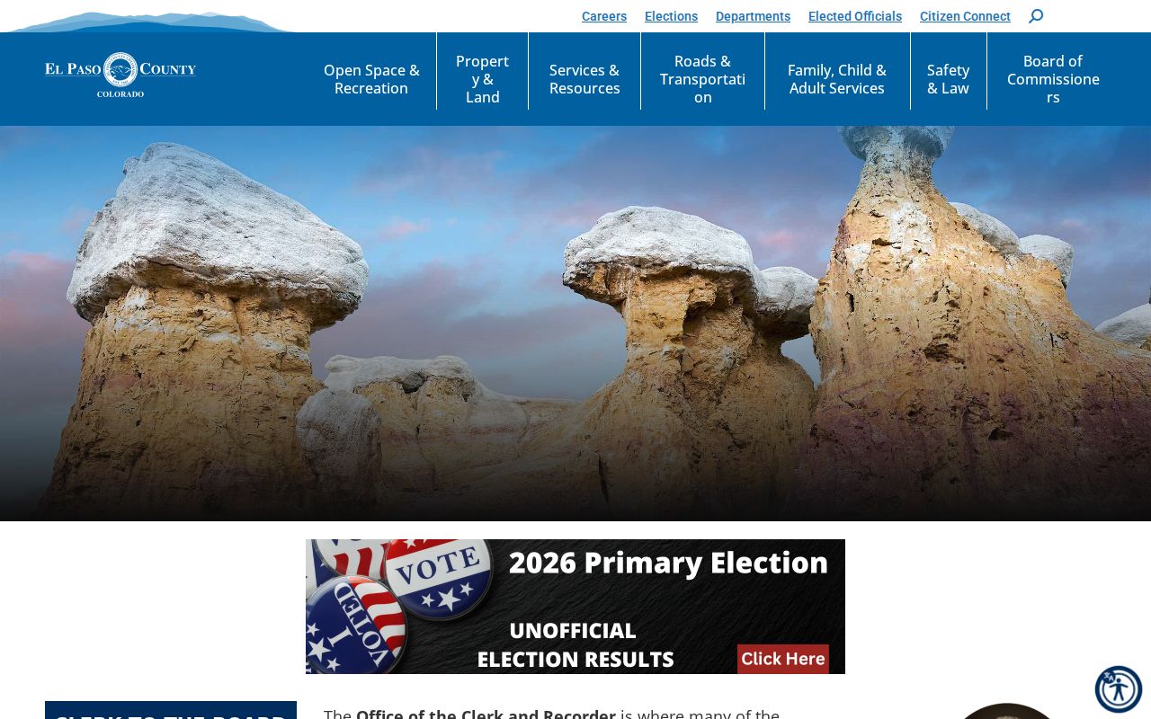 El Paso County Clerk of Court and Clerk and Recorder records access