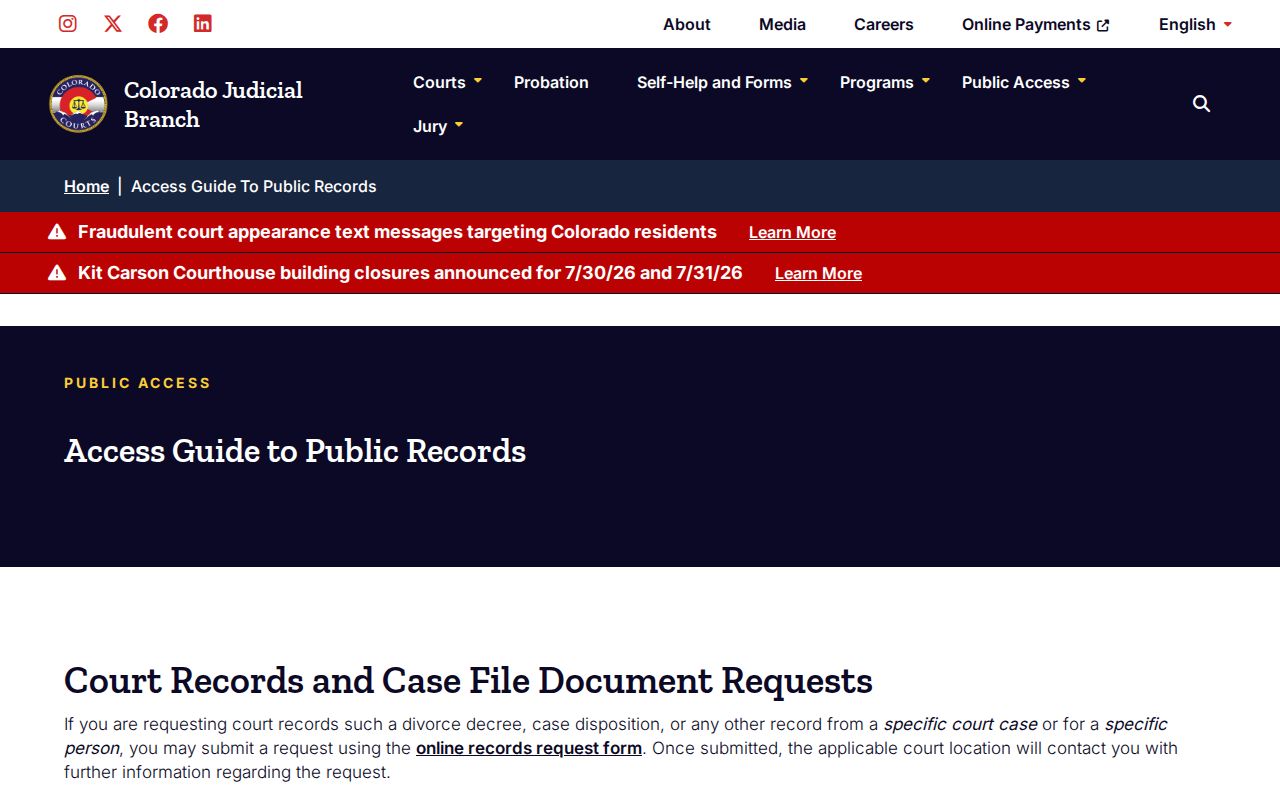 El Paso County court records Colorado public access guide