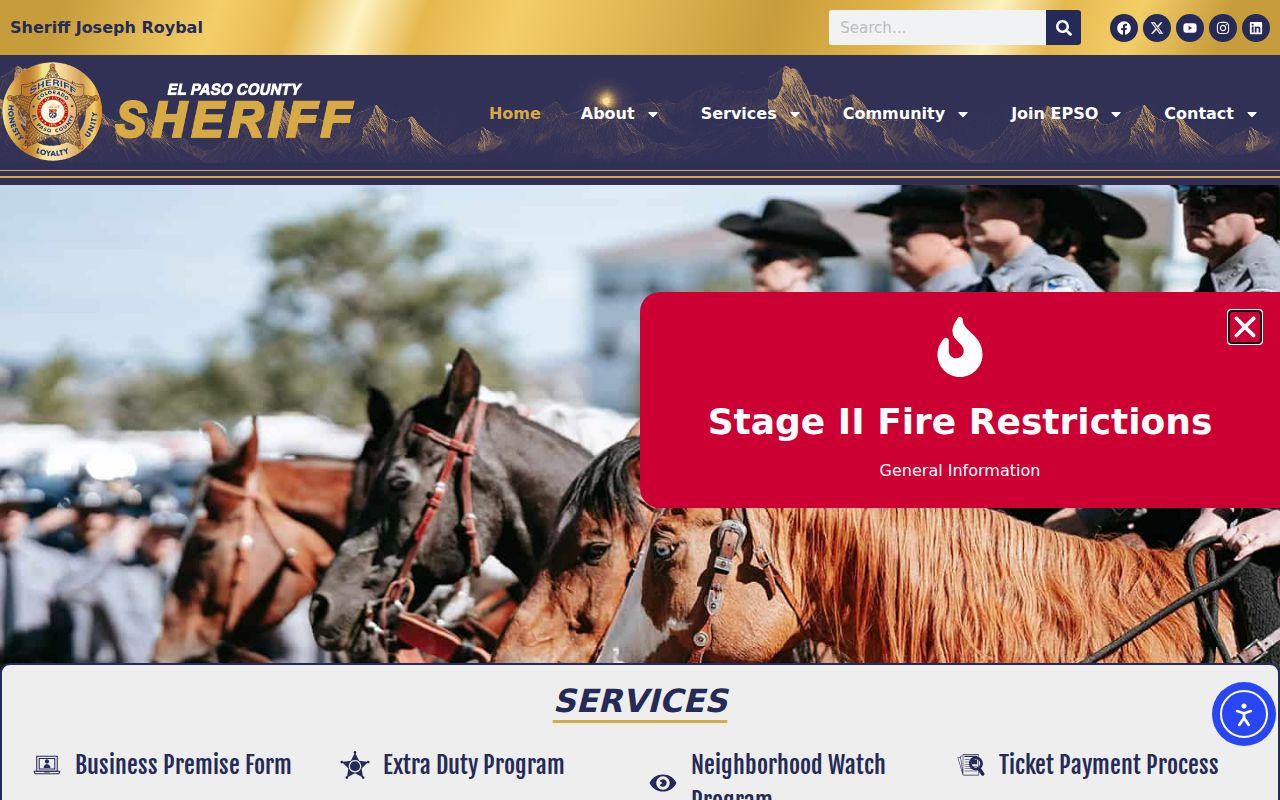 El Paso County inmate records sheriff homepage source